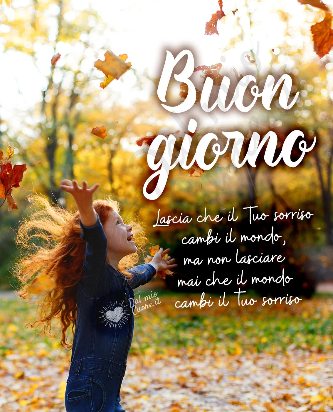 Buongiorno con frase sul sorriso