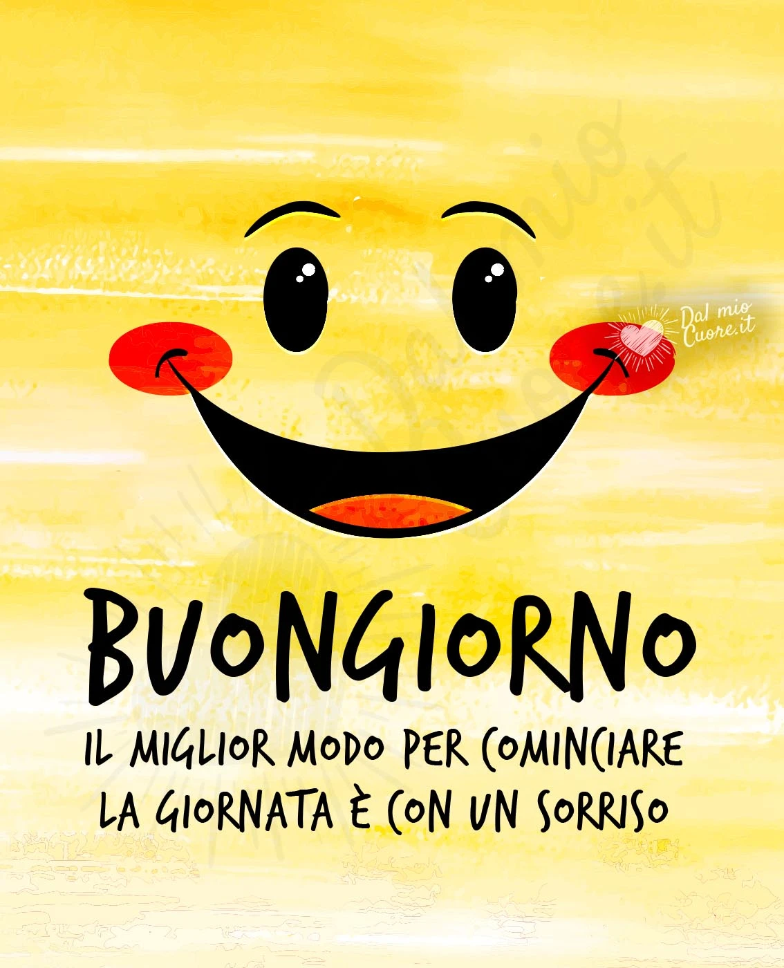 Il miglior modo per cominciale la giornata è con un sorriso. Buongiorno