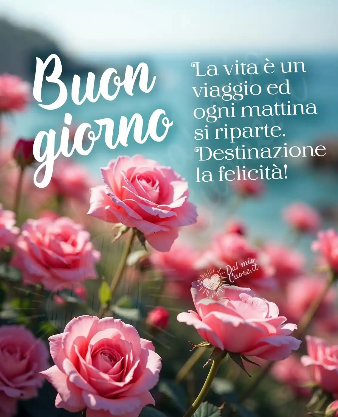 Buon giorno. La vita è un viaggio ed ogni mattina si riparte. Destinazione la felicità!