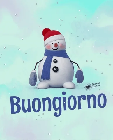 GIF Buongiorno Invernale con pupazzo di neve GIF Buongiorno Invernale con pupazzo di neve