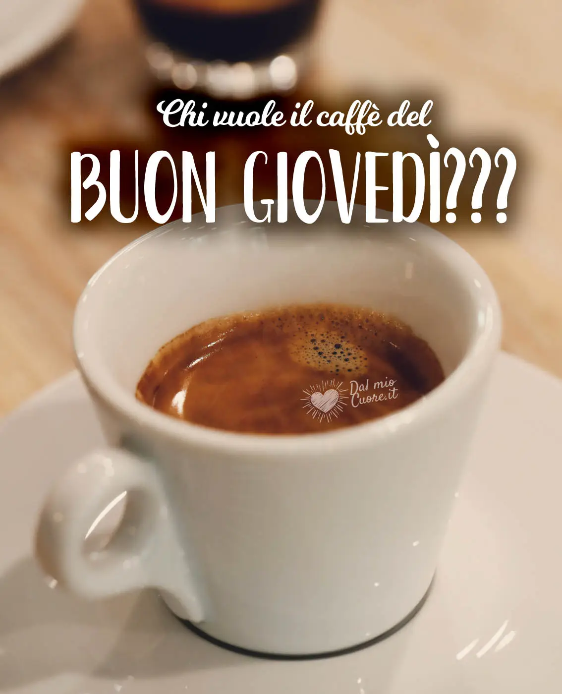 Chi vuole il caffè del buon giovedi? Chi vuole il caffè del buon giovedi?