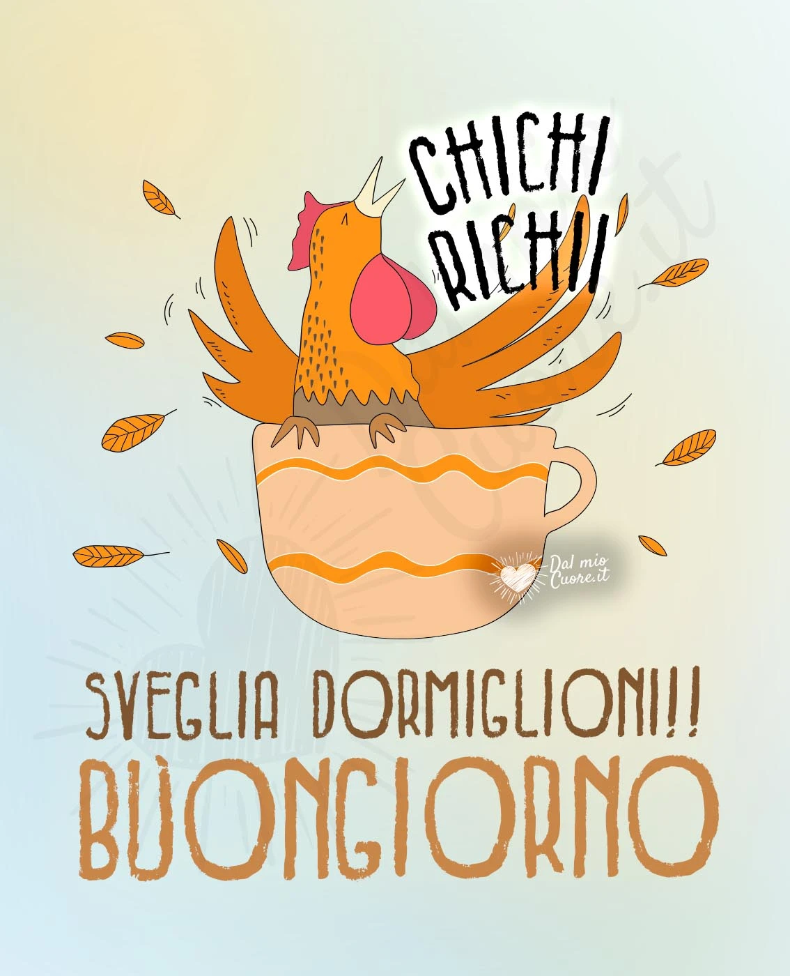 Sveglia dormiglioni! Buongiorno divertente con gallo Sveglia dormiglioni! Buongiorno divertente con gallo