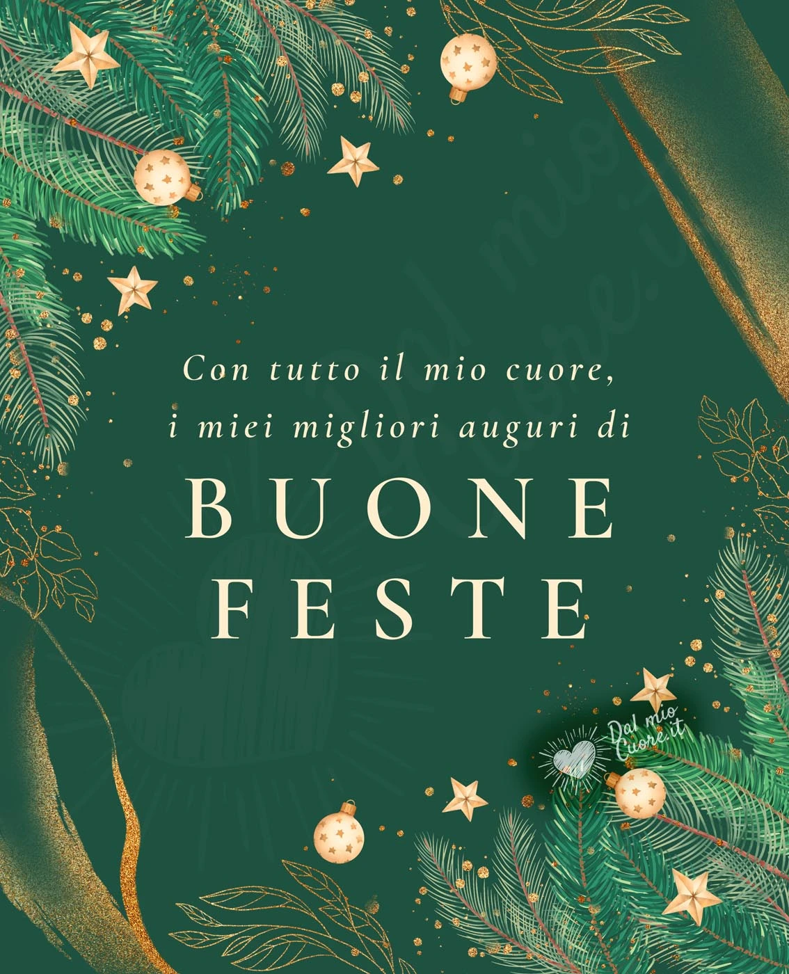 Con tutto il mio cuore, i miei migliori auguri di Buone feste (frasi)