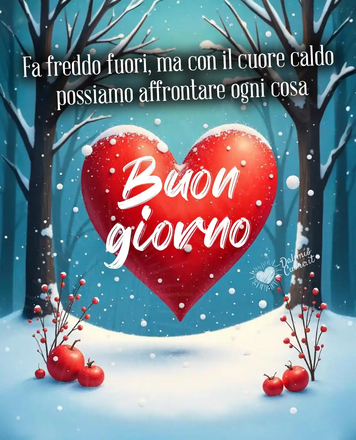 Buon giorno. Fa freddo fuori, ma con il cuore caldo possiamo affrontare ogni cosa