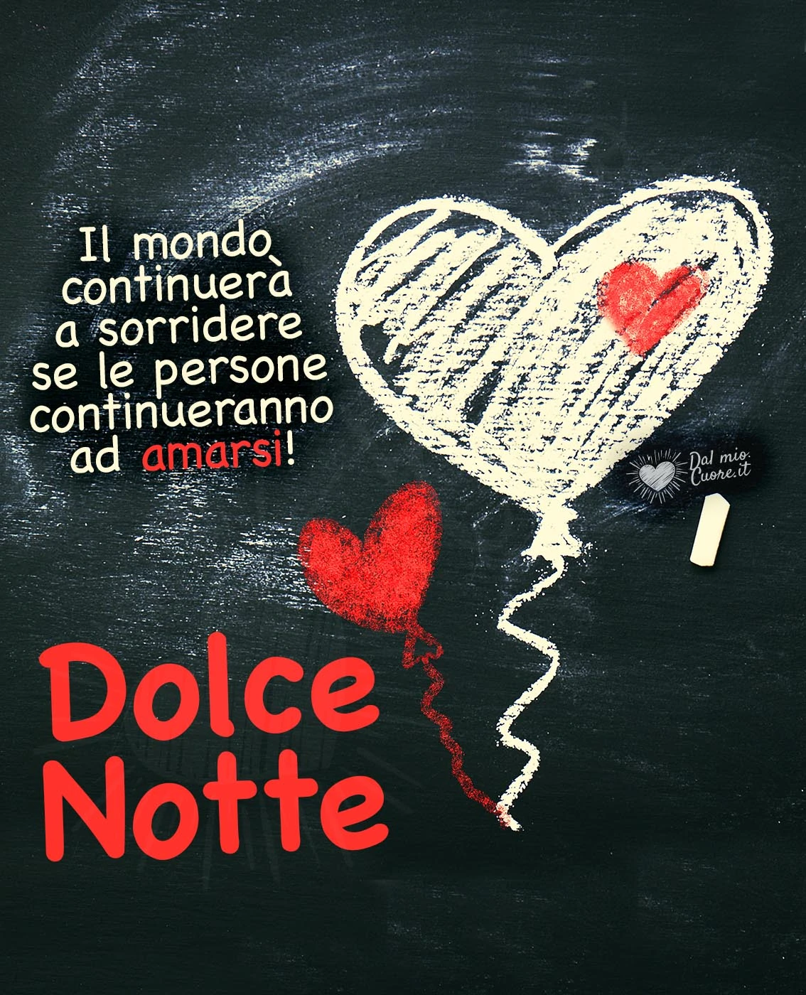 Dolce notte con frase sull'amore