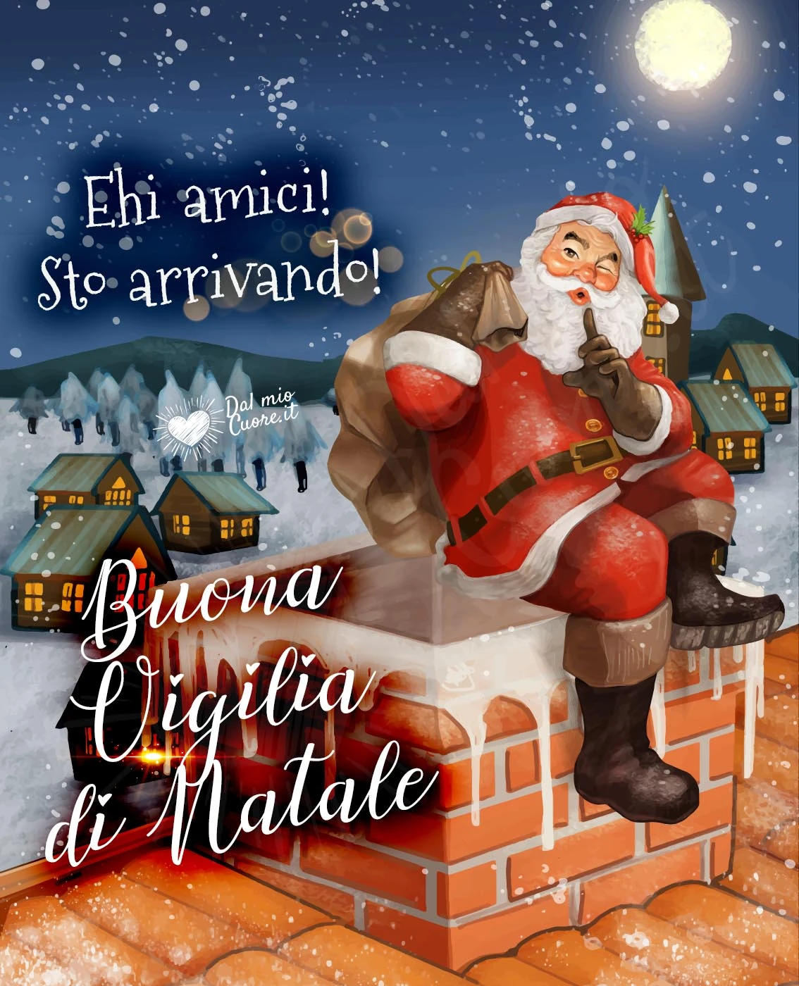 Ehi amici! Sto arrivando! Buona Vigilia di Natale