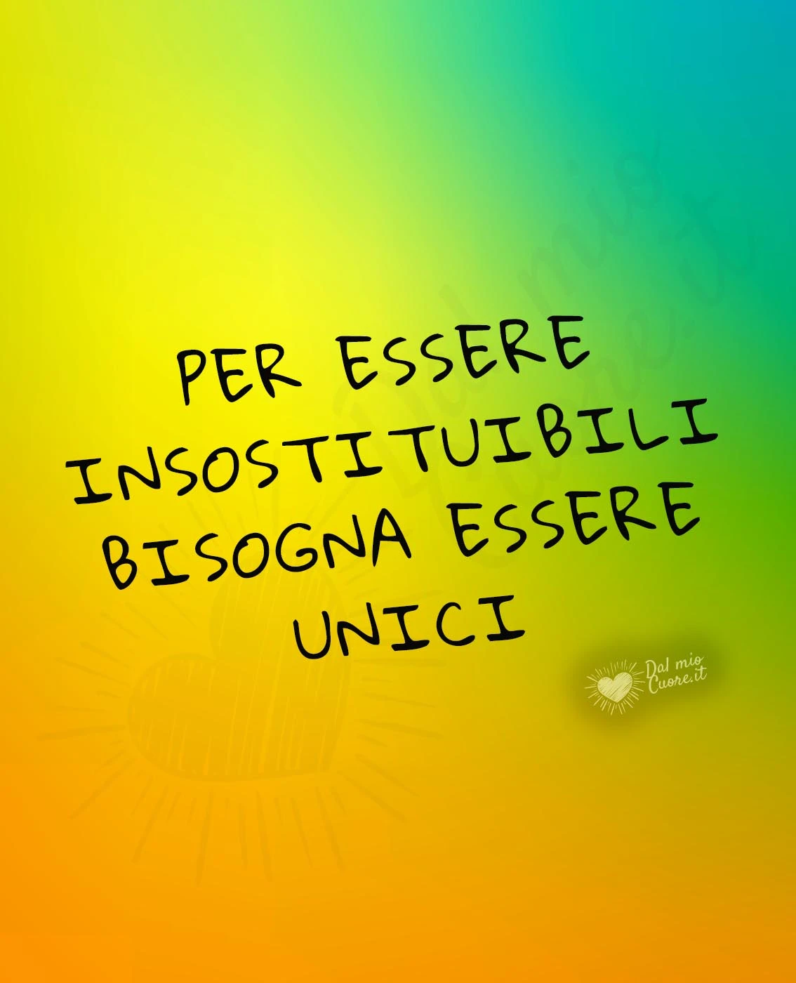 Per essere insostituibili bisogna essere unici
