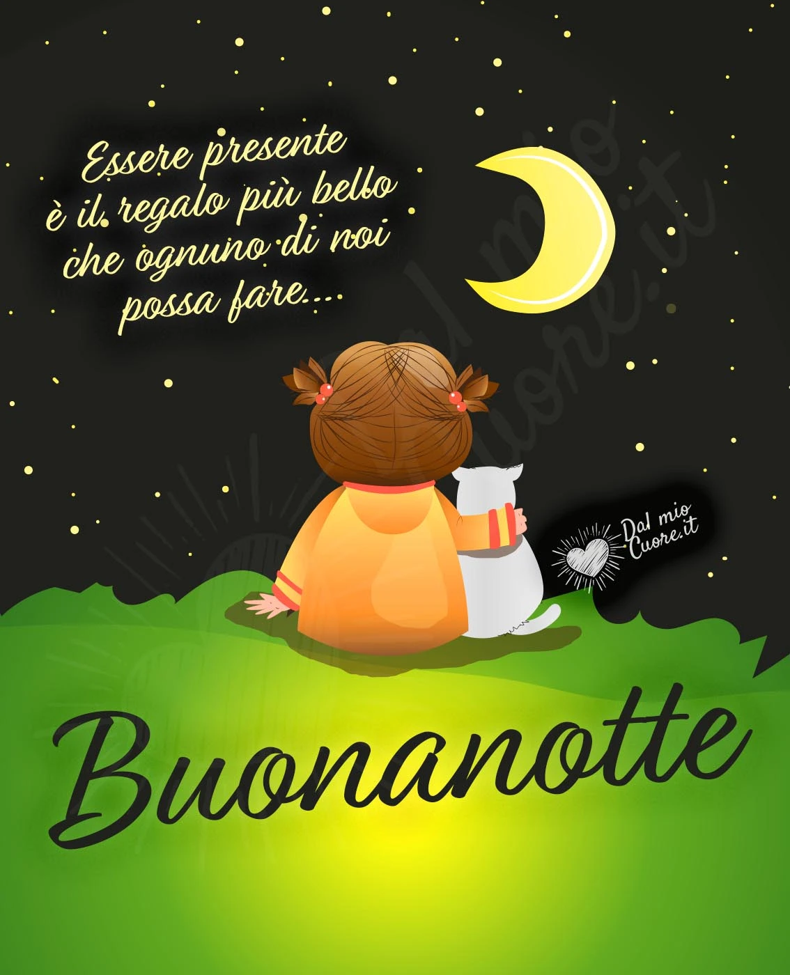 Essere presente è il regalo più bello che ognuno di noi possa fare... Buonanotte frasi