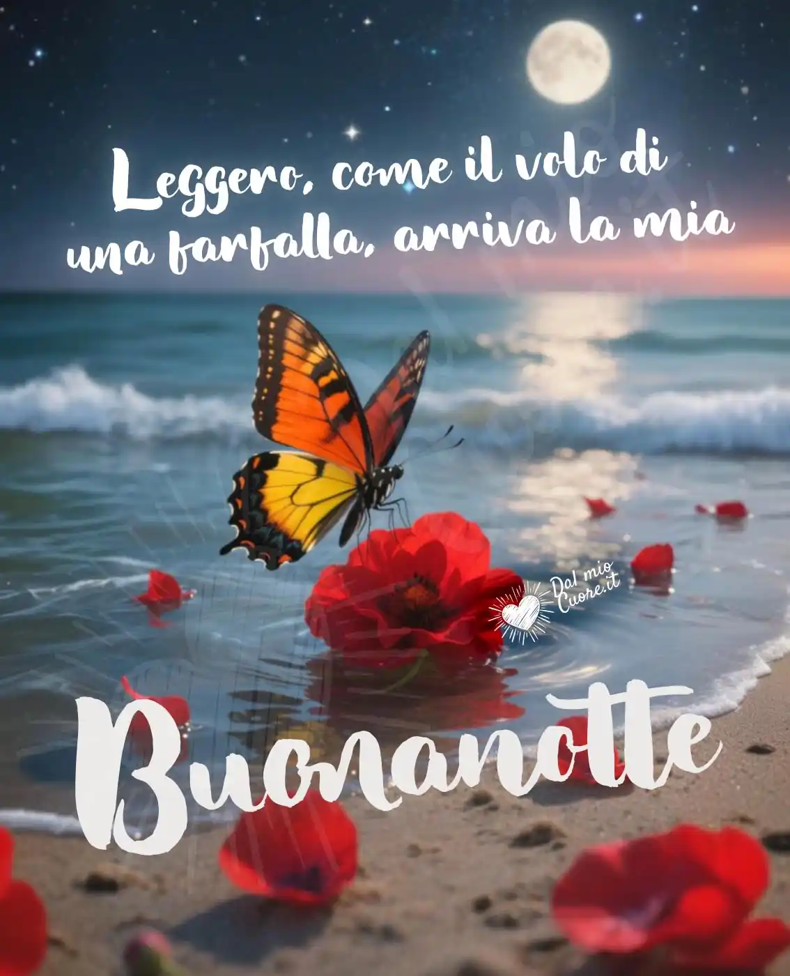 Frasi, Leggero, come il volo di  una farfalla, arriva la mia Buonanotte