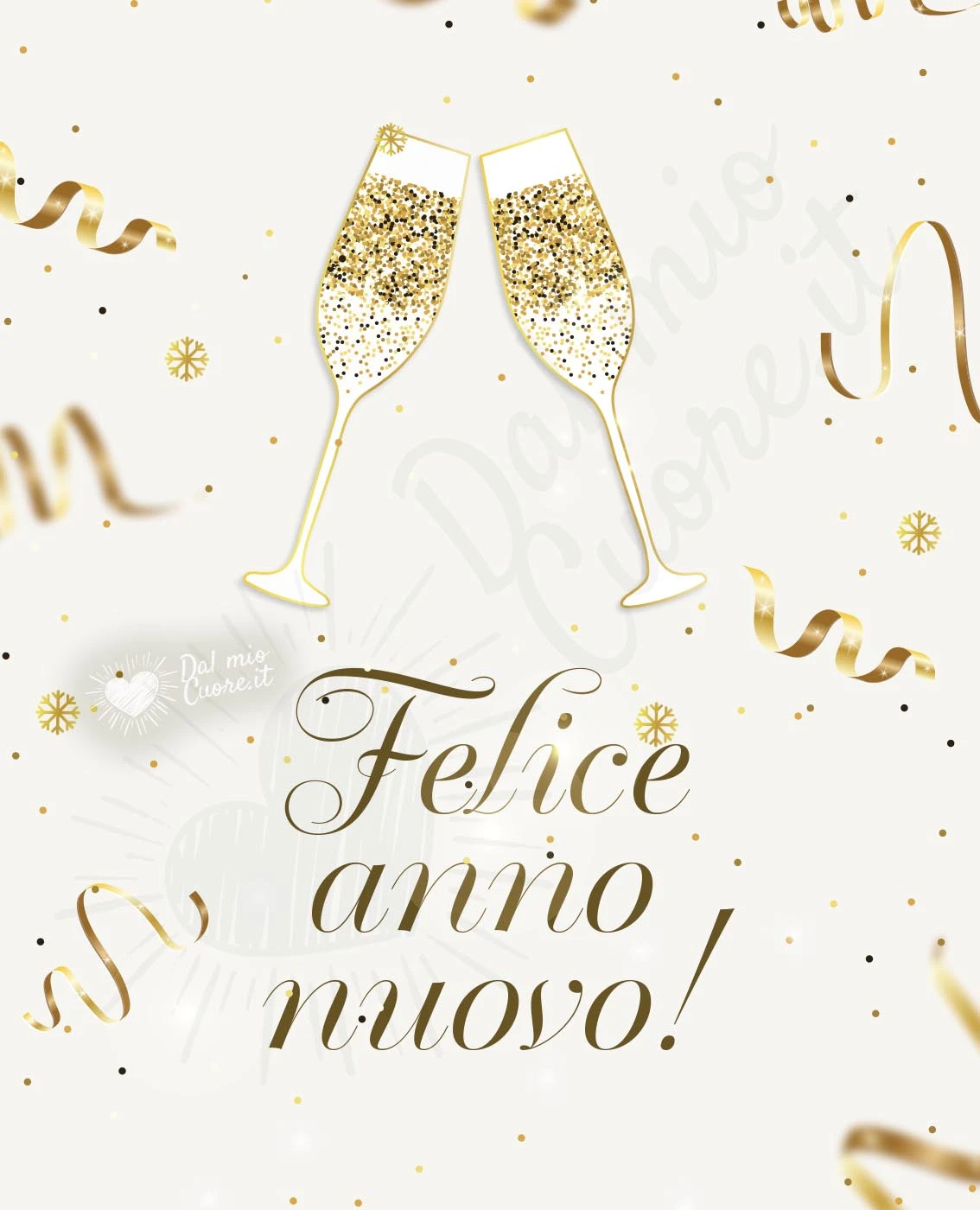 Felice anno nuovo con calici