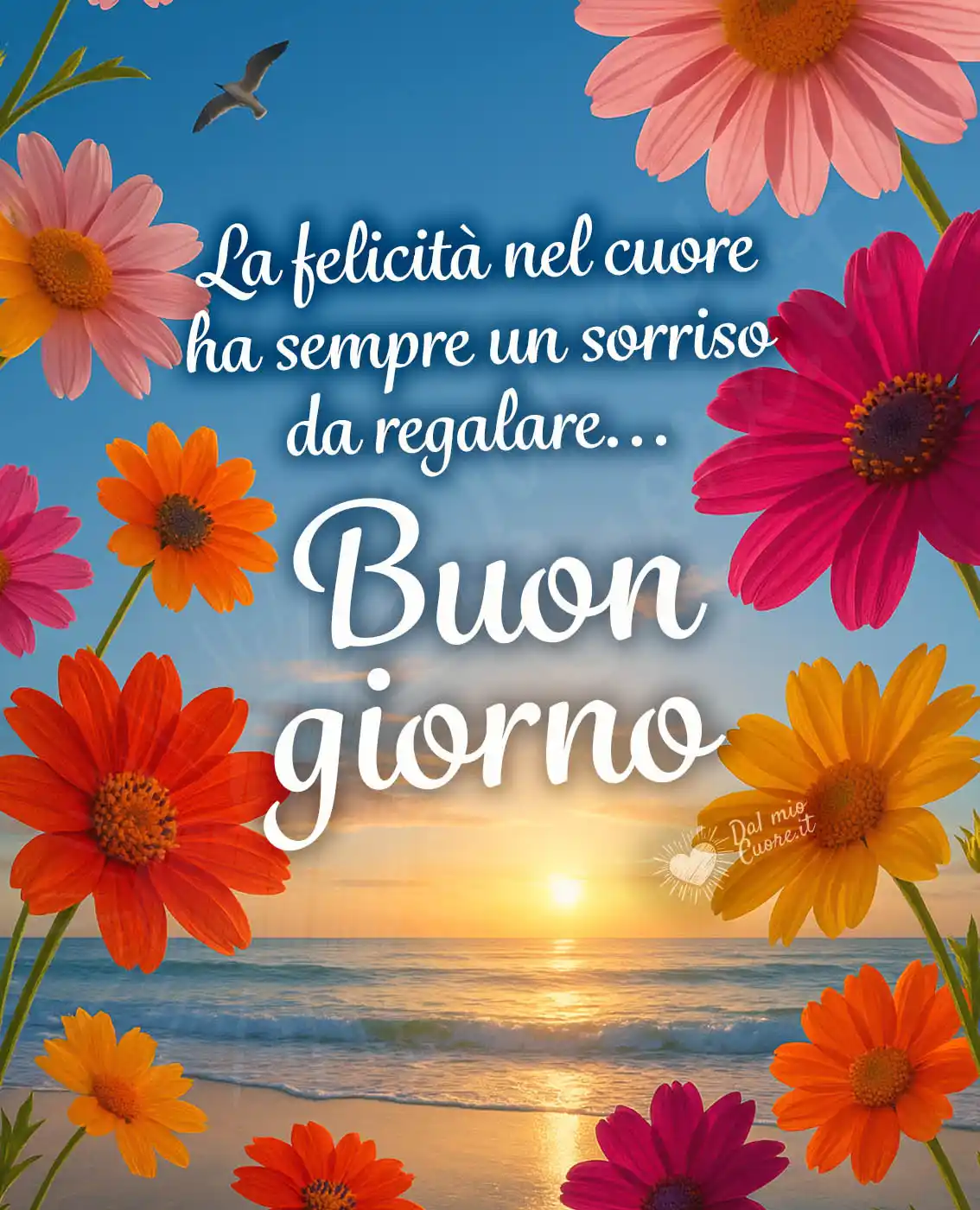 La felicità nel cuore ha sempre un sorriso da regalare... Buongiorno La felicità nel cuore ha sempre un sorriso da regalare... Buongiorno