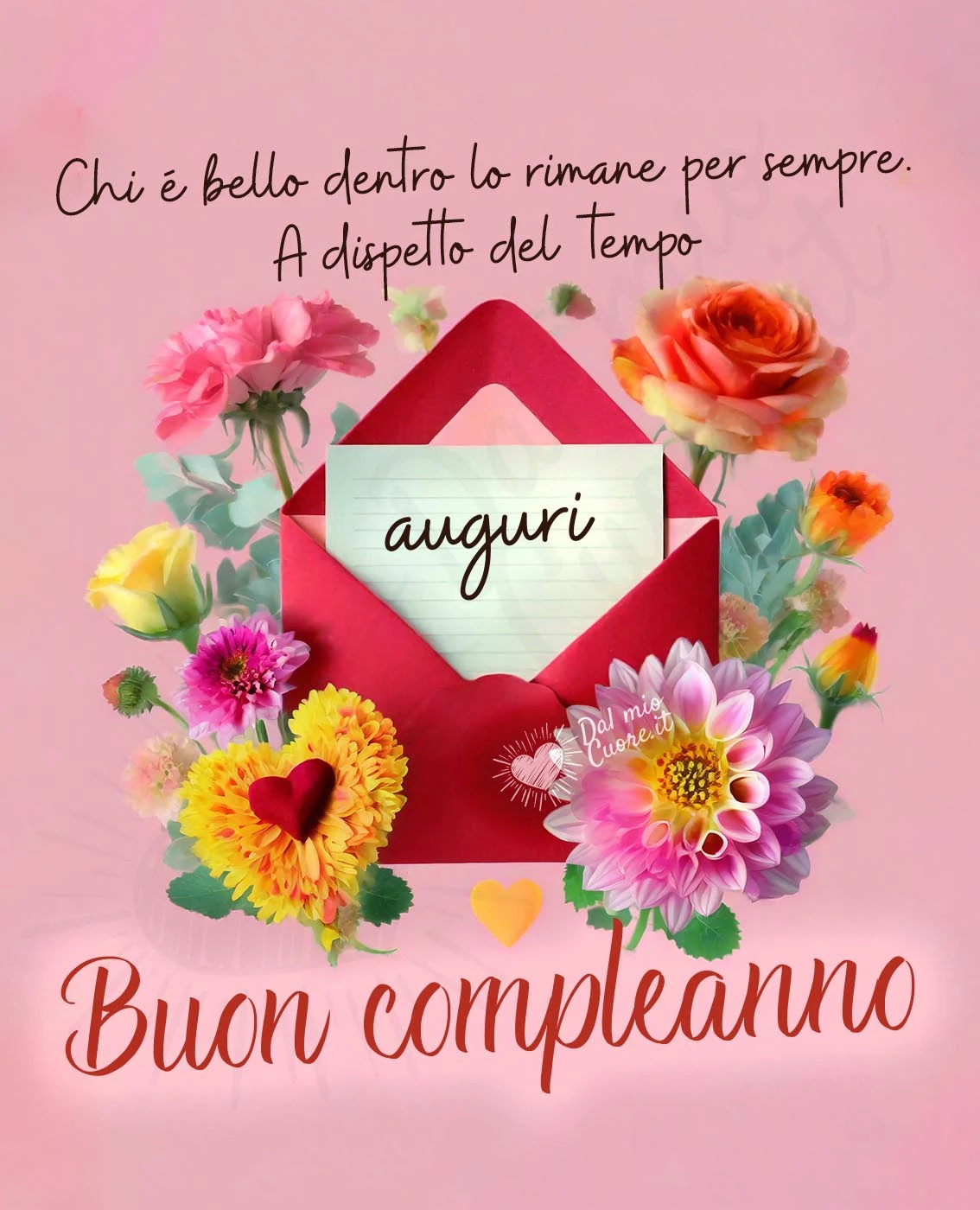 Buon compleanno, frase. Chi è bello dentro lo rimane per sempre. A dispetto del tempo