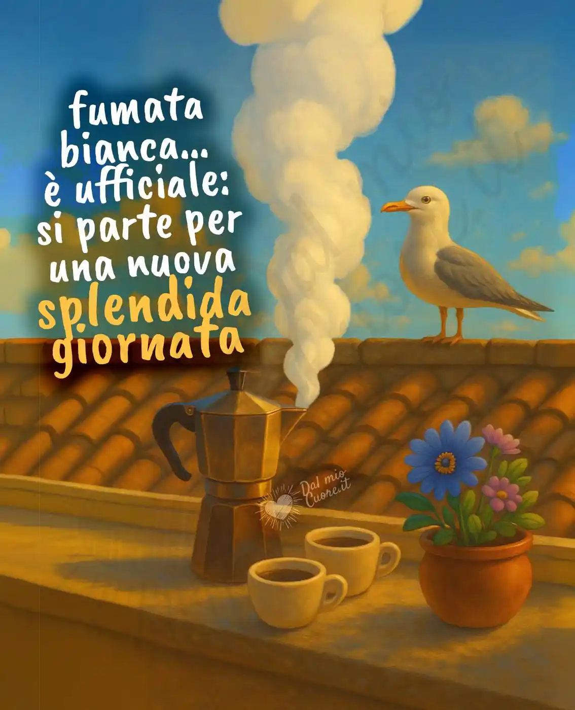 Fumata bianca… è ufficiale: si parte per una nuova splendida giornata Fumata bianca… è ufficiale: si parte per una nuova splendida giornata