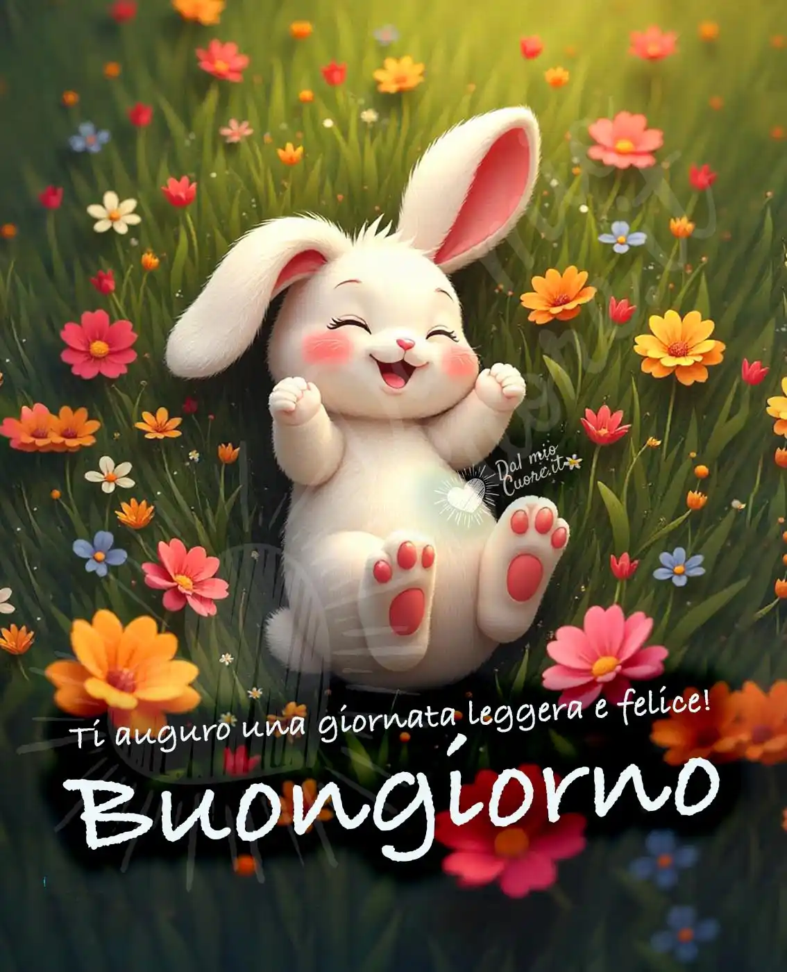 Ti auguro una giornata leggera e felice! Buongiorno Ti auguro una giornata leggera e felice! Buongiorno