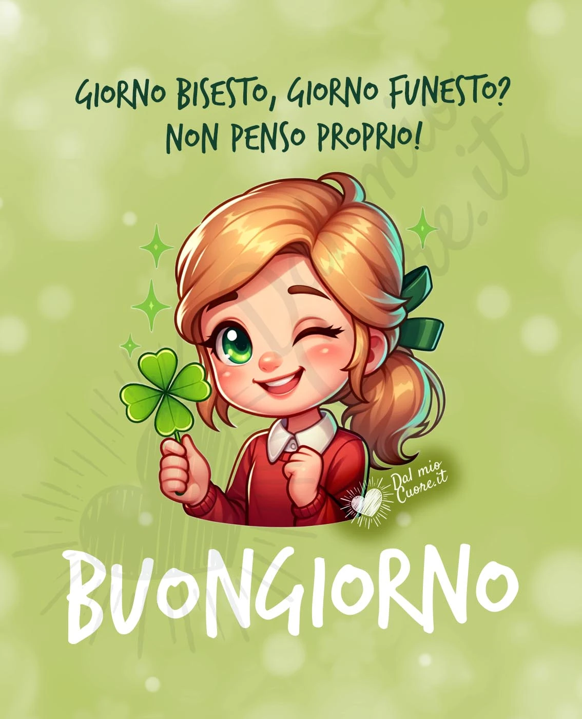 Giorno bisesto, giorno funesto? Non penso proprio! Buongiorno Giorno bisesto, giorno funesto? Non penso proprio! Buongiorno