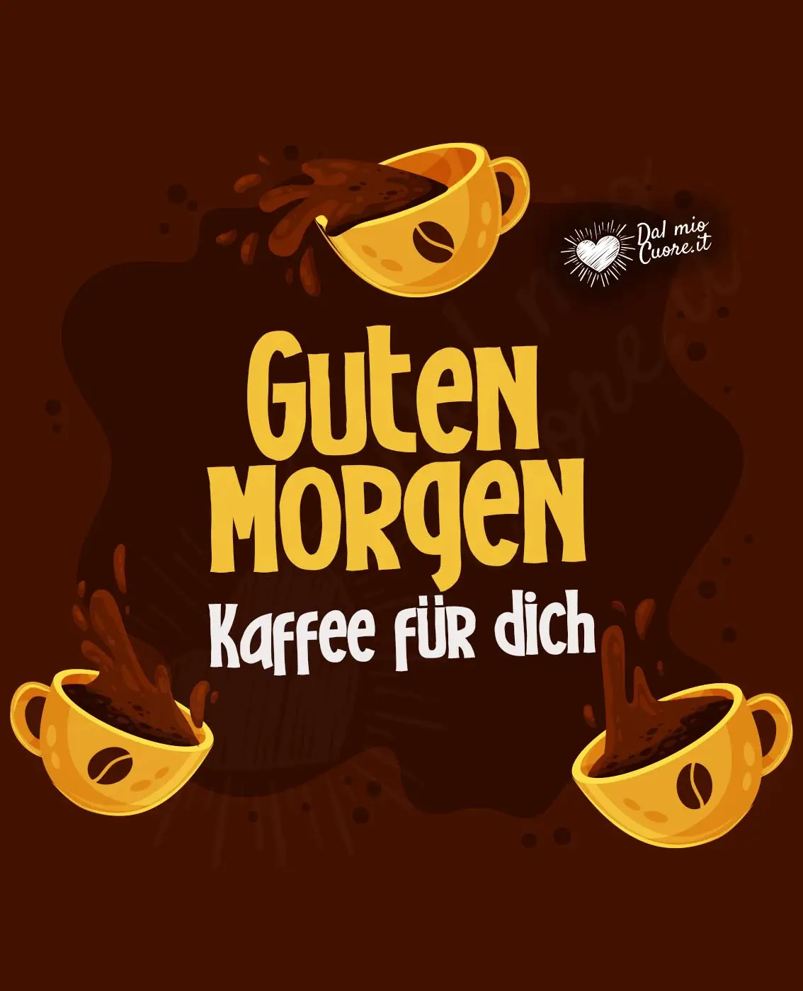 Guten morgen. Kaffee für dich