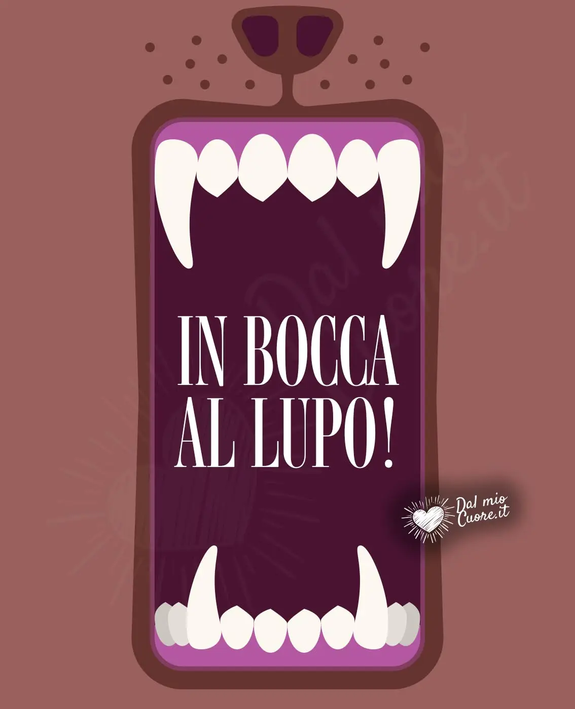 In bocca al lupo immagine divertente In bocca al lupo immagine divertente