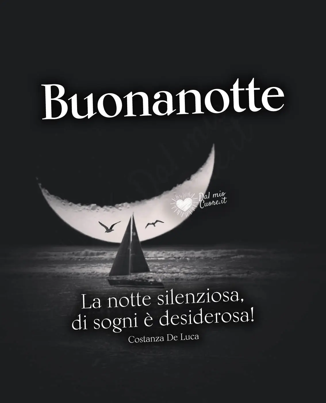 La notte silenziosa, di sogni è desiderosa! Buonanotte