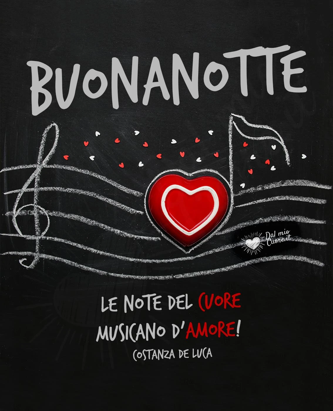 Buonanotte (Frasi). Le note del cuore musicano d'amore!