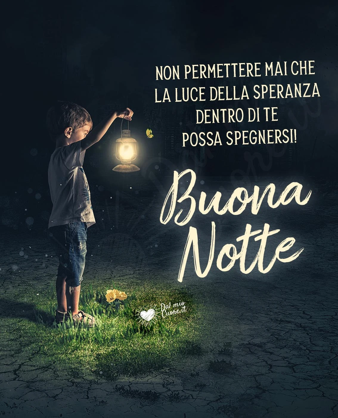 Buonanotte con frase sulla speranza