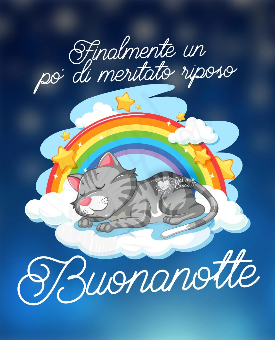 Buonanotte. Finalmente un po’ di meritato riposo