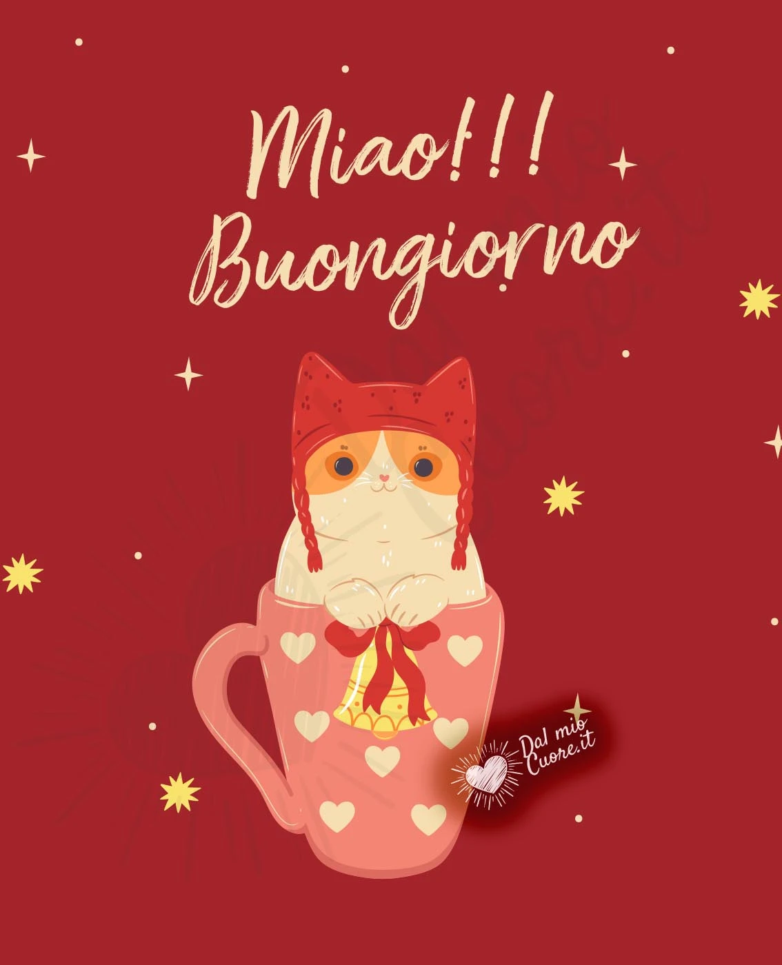 Miao!!! Buongiorno natalizio con gatto