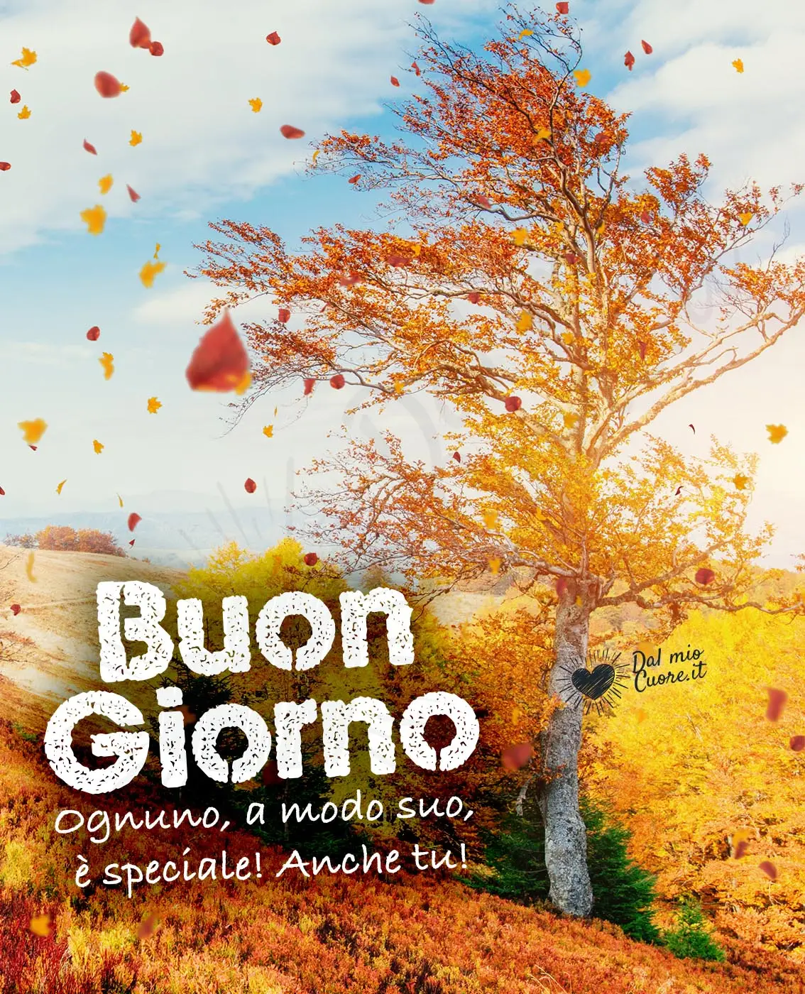 Buon giorno! Ognuno, a modo suo, è speciale! Anche tu! (Autunnale)