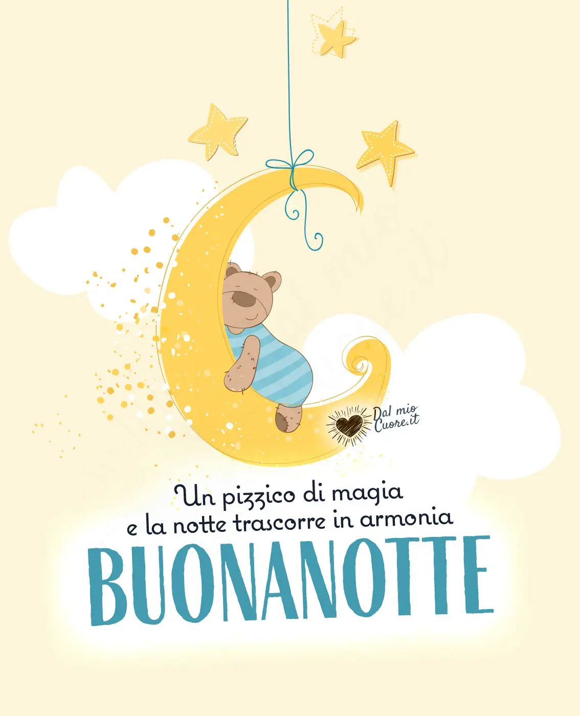 Un pizzico di magia e la notte trascorre in armonia. Buonanotte