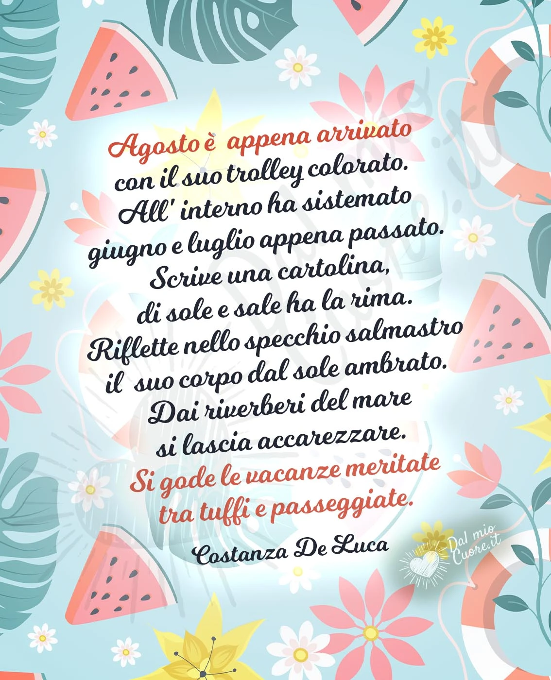 Buon mese di agosto con poesia e rime Buon mese di agosto con poesia e rime