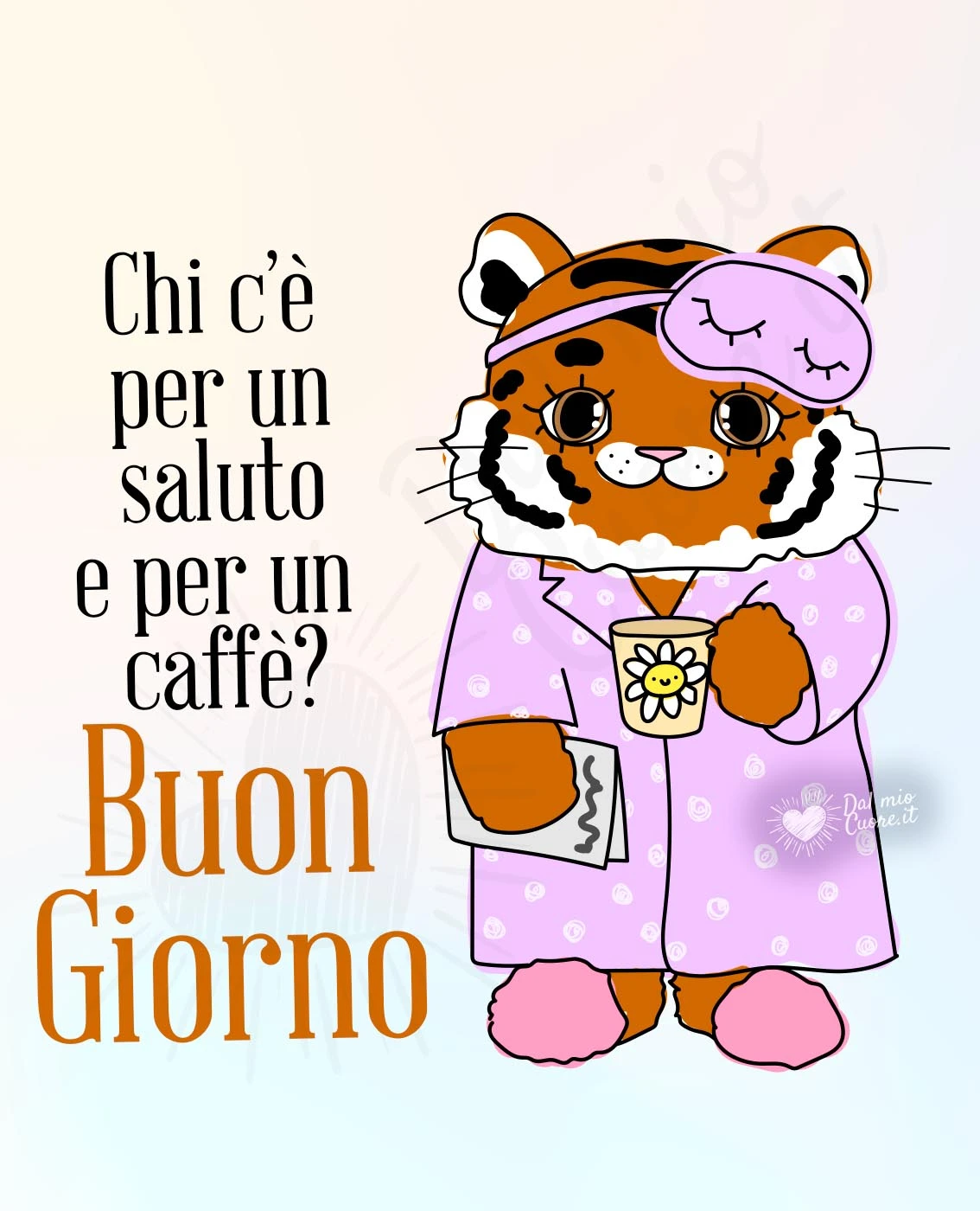 Buongiorno. Chi c’è per un saluto e per un caffè? Buongiorno. Chi c’è per un saluto e per un caffè?