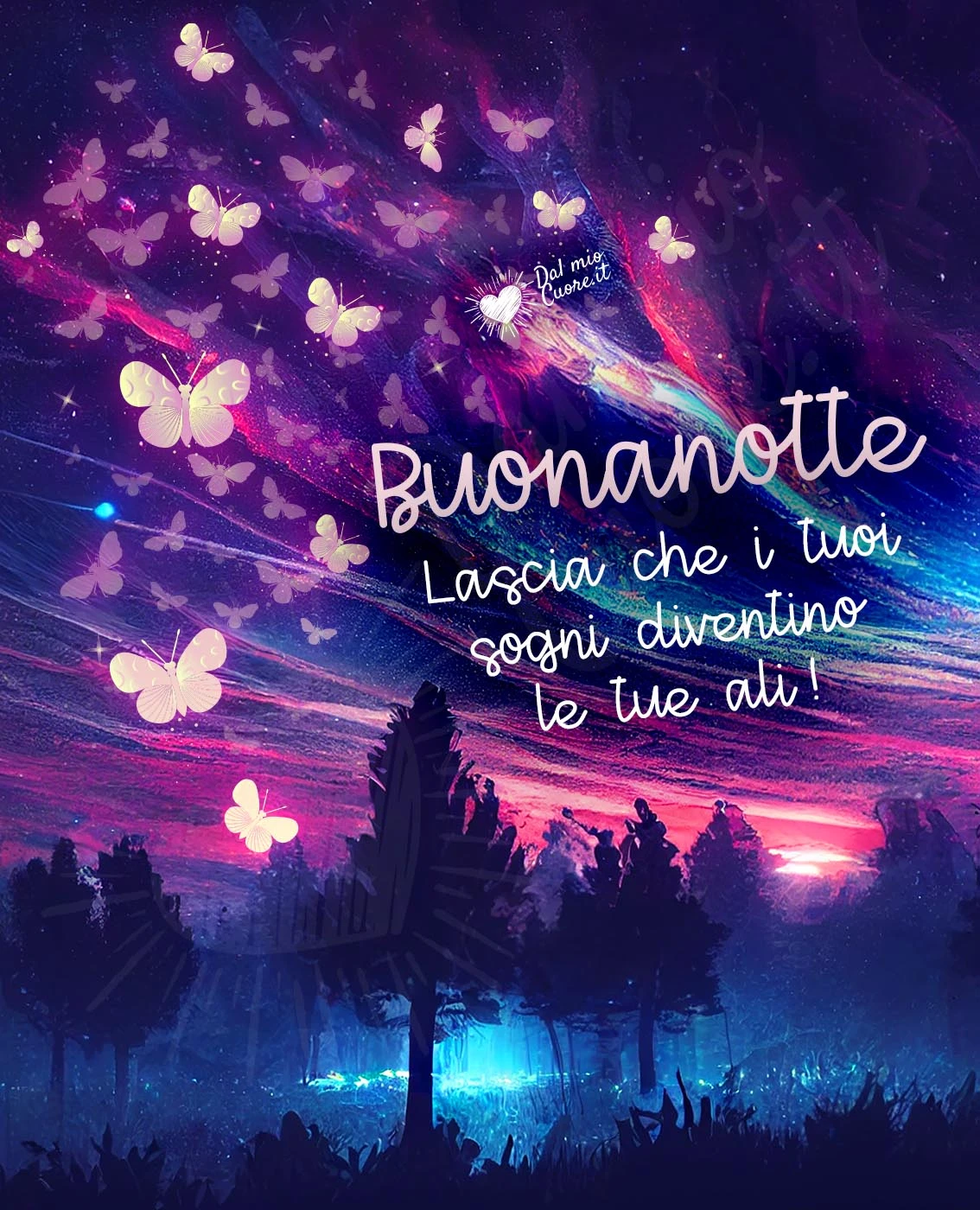 Lascia che i tuoi sogni diventino le tue ali! Buonanotte