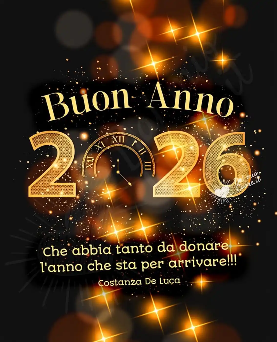 Che abbia tanto da donare l'anno che sta per arrivare!!! Buon Anno 2026