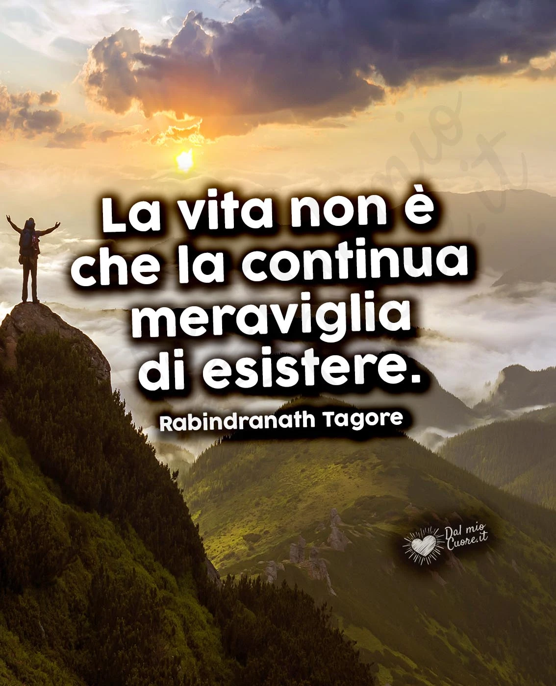 La vita non è che la continua meraviglia di esistere.