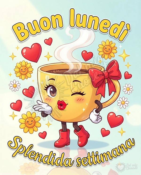 Inizia la Settimana con Felicità: Un Buon Lunedì Tra Caffè e Fiori