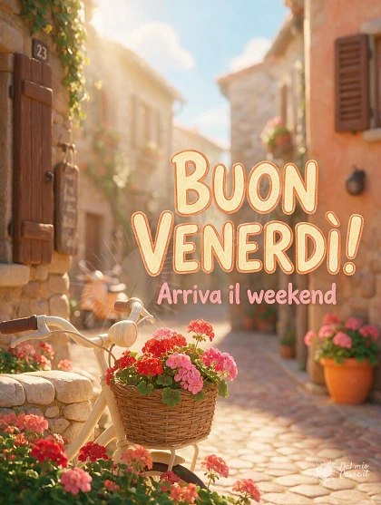 Buon venerdì con vicoli fioriti e aria fresca