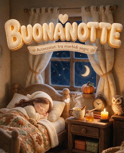 Una camomilla calda prima di dormire per augurare una notte serena e riposante.
