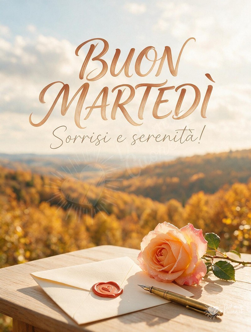 Buon martedì con una rosa e un pensiero gentile