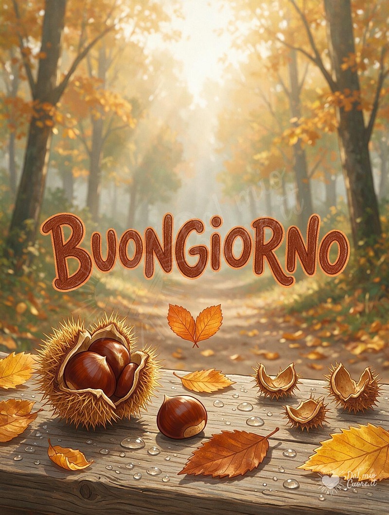 Buongiorno con castagne e profumo di bosco