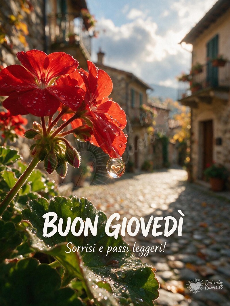 Buon giovedì tra i fiori di un borgo antico