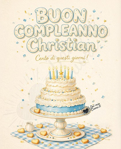 Illustrazione a matita morbida e pastello di una torta di compleanno a strati decorata con crema, zuccherini dorati e candeline accese su alzatina festosa.