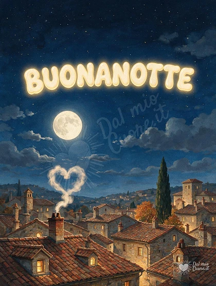 Buonanotte tra i tetti antichi e il chiaro di luna