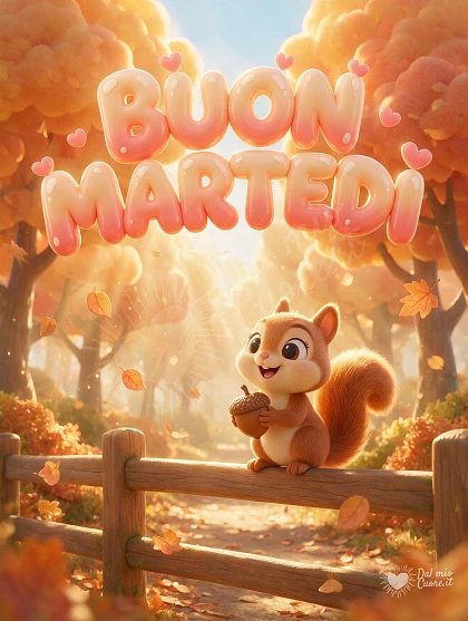 Buon martedì tra i colori del bosco autunnale