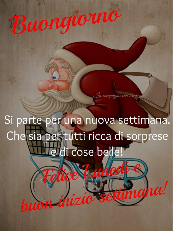 Buongiorno. Felice lunedì e buon inizio settimana!