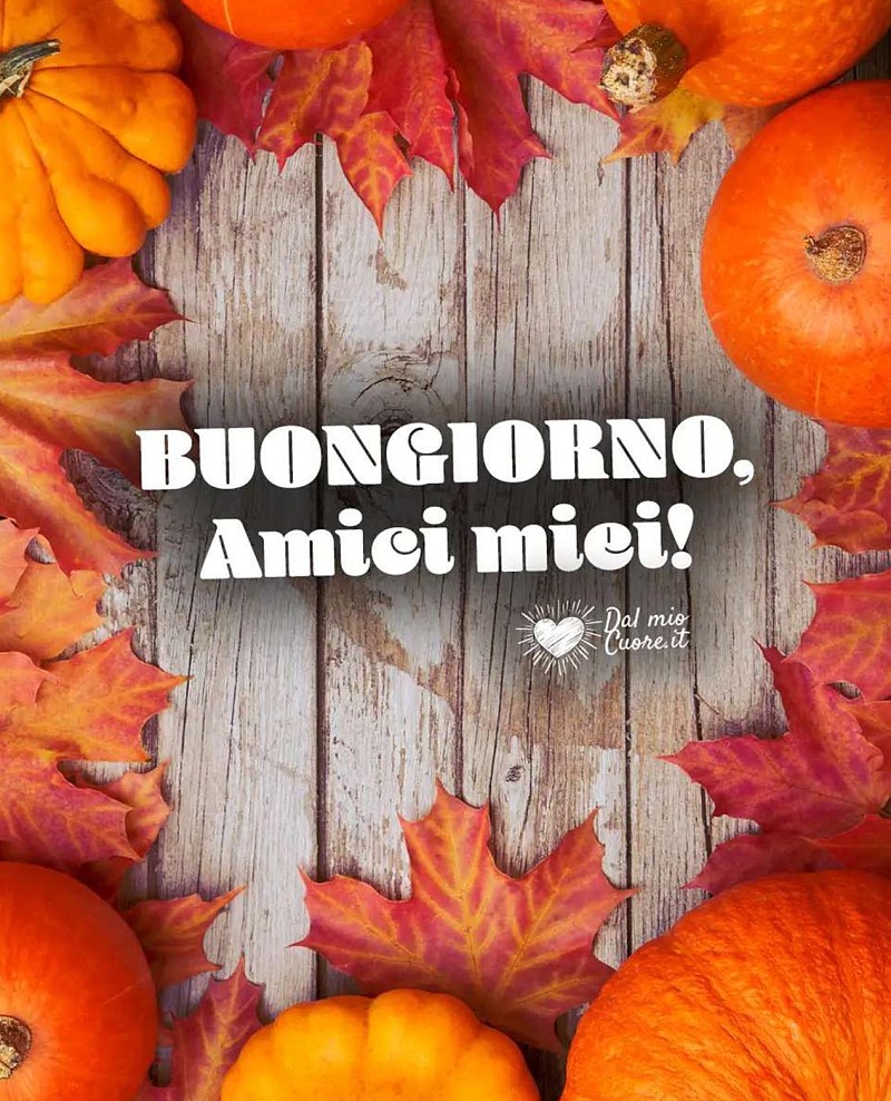 Buongiorno, amici miei!