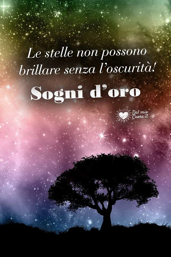 Le stelle non possono brillare senza l’oscurità! Sogni d'oro