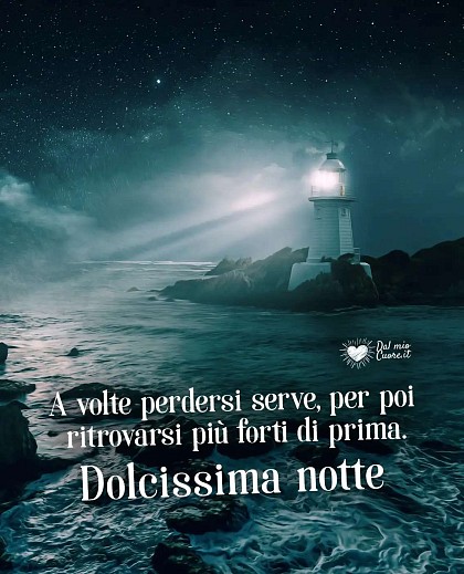 A volte perdersi serve, per poi ritrovarsi più forti di prima. Dolcissima notte