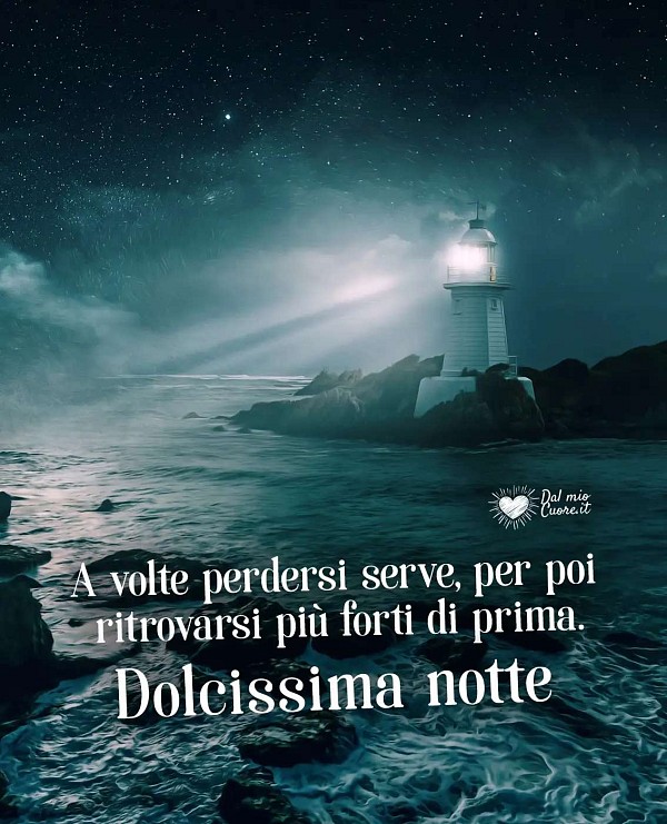 A volte perdersi serve, per poi ritrovarsi più forti di prima. Dolcissima notte