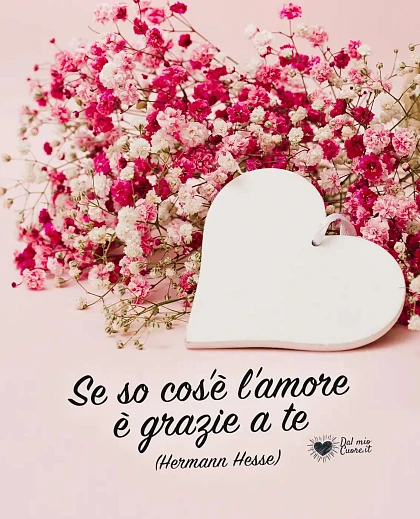 "Se so cos'è l'amore è grazie a te"