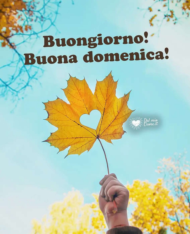 Buongiorno! Buona Domenica!