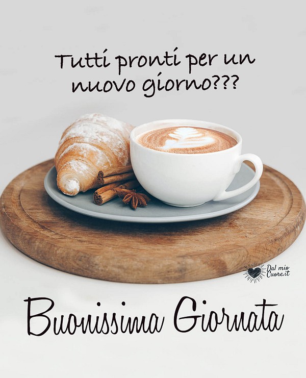 Tutti pronti per un nuovo giorno??? Buonissima giornata